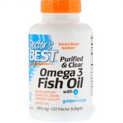 Заказать Doctor's Best Purified & Clear Omega 3 Fish Oil with Goldenomega 1000 мг 120 капс
